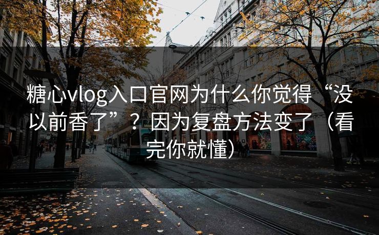 糖心vlog入口官网为什么你觉得“没以前香了”？因为复盘方法变了（看完你就懂）